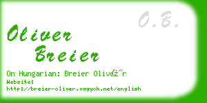 oliver breier business card